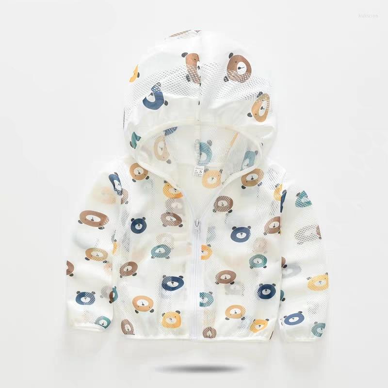 

Jackets Children's Sunscreen Clothing Jacket Summer Boys Little Girls Thin Coat Kids Outdoor Breathable Clothes KF1016, Blue fish