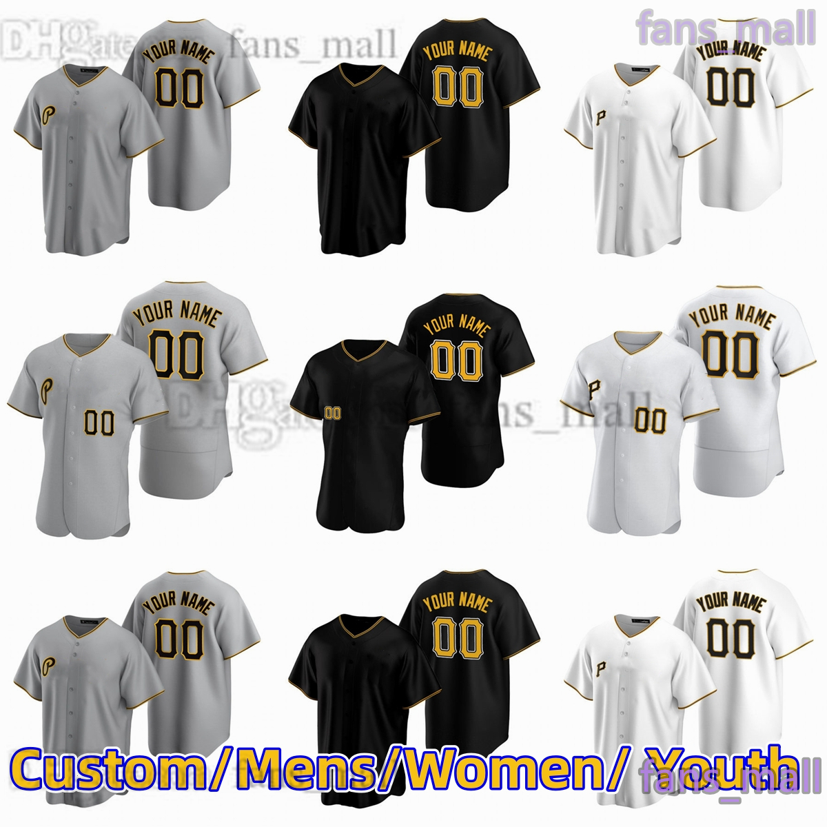 

Andrew 22 McCutchen S- Custom Baseball Jersey 21 Roberto Clemente 27 Kevin Newman 15 Oneil Cruz 32 Henry Davis Starling Marte Francisco Cervelli Jerseys, Women only s-xxl