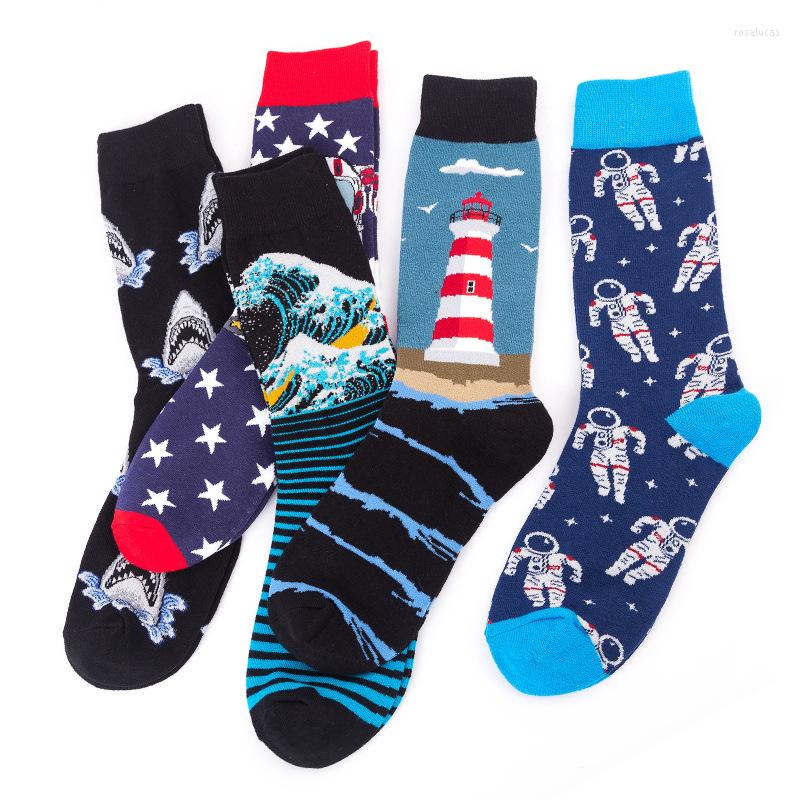 

Men's Socks Adult Cartoon Pattern A Variety Of Cotton Classic Fashion Men And Women In The Tube S2043, 39