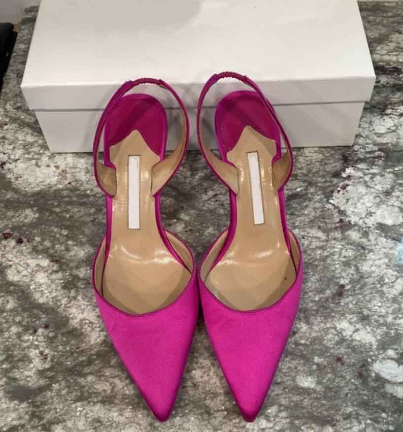 

Bride dress sandal mid heels designers shoes Carolyne 70mm SANDALS suede slingback pumps Sling back gladiator shoes Luxury lady pointe toe with box