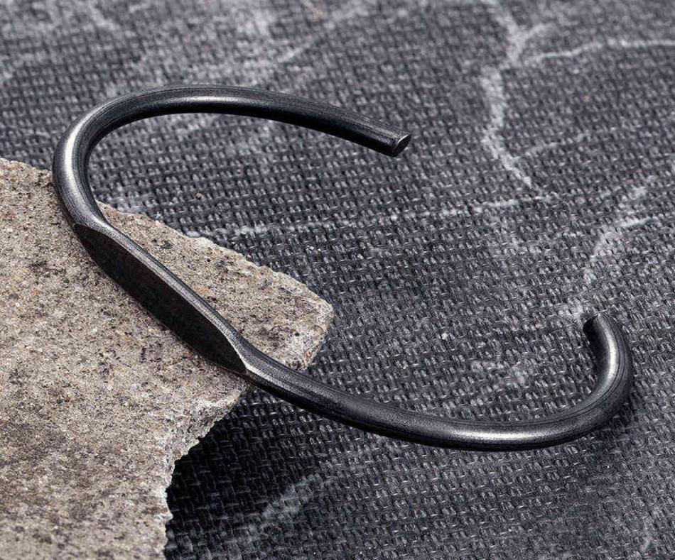 

Stainless Steel Men Vintage Black Bangle Cuban Cuff Bracelet Fashion Jewelry Hand Wristband Boyfriend Gift Whole Accessories7733709