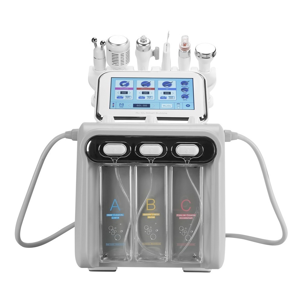 

6 IN 1 Hydra Facial Hydro Microdermabrasion Machine RF Skin Rejuvenaiton Microdermabrasion Lfting Wrinkle Removal Hydrafacial Spa Equipment