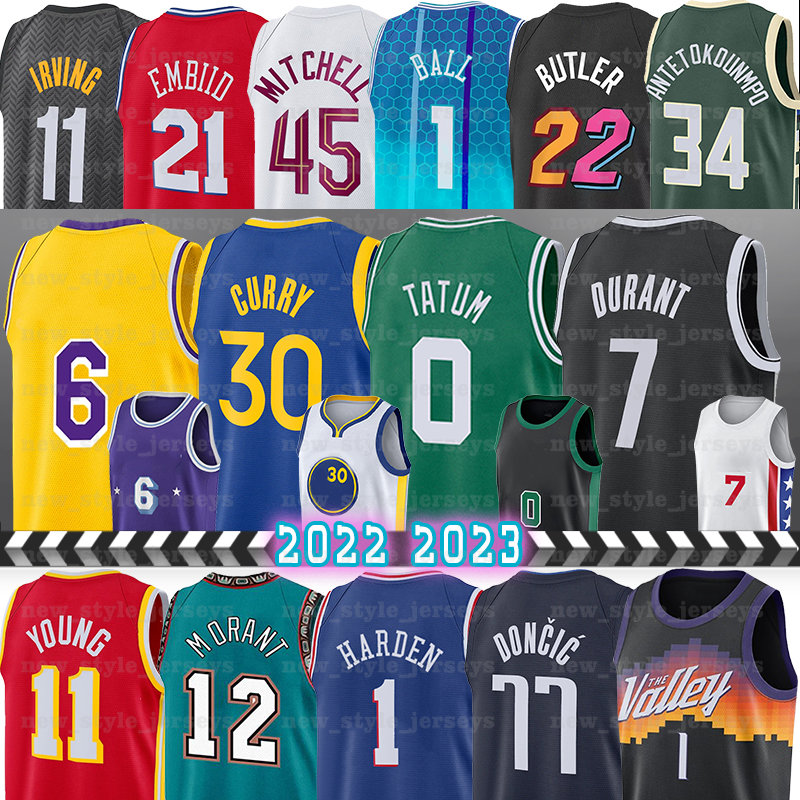 

LeBron James Harden Basketball Jerseys Stephen Curry Los''Angeles''Lakers''12 Ja Morant Trae Young Luka Doncic Kyrie Irving LaMelo Ball, Men