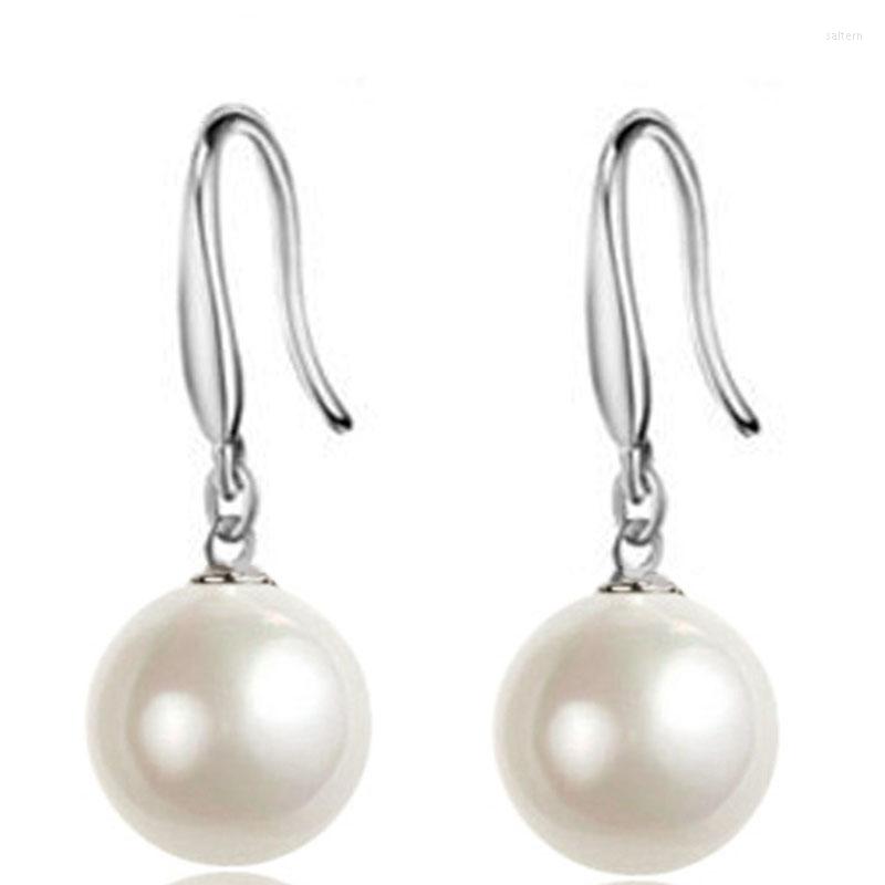 

Dangle Earrings 1 Pair Temperament Pearl Silver Plated For Women Fresh Art Style Simple Jewelry Accessories