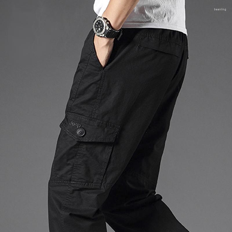 

Men's Pants Cotton Multi Pocket Outdoor Sports Business Workwear Men Track, Black 1226