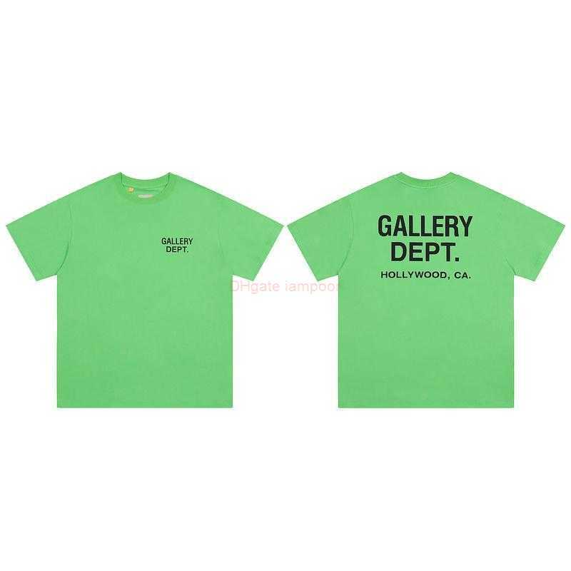 

Designer Fashion Clothing Tees Tshirt Galleryes Depts Fruit Green Print Letter Short Sleeve American High Street Fashion Brand Loose Fit Luxury Casual Tops Streetw, Apple green