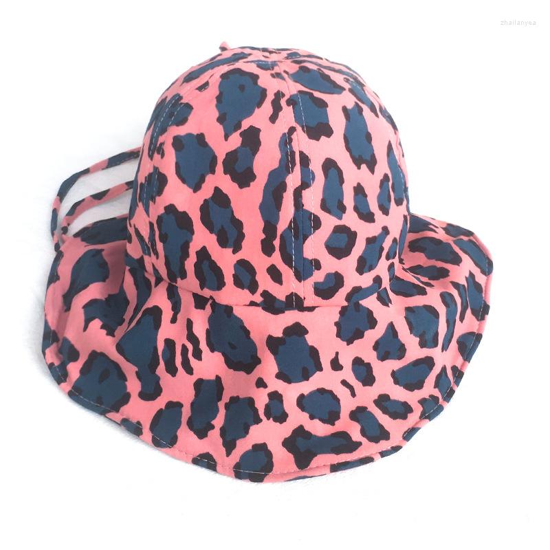 

Berets Bauhinia 2023 Fashion Summer Leopard Print Fisherman Caps Japanese Bandage Bucket Hats Gorro Pescador Women Cap, White