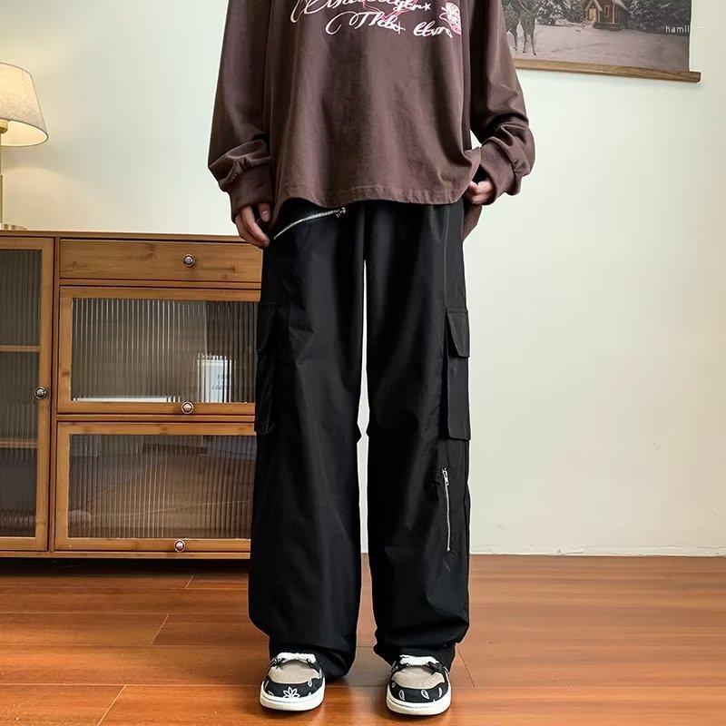 

Men's Pants GODLIKEU Mens Cargo Male Vintage Black Street Casual Loose Trousers