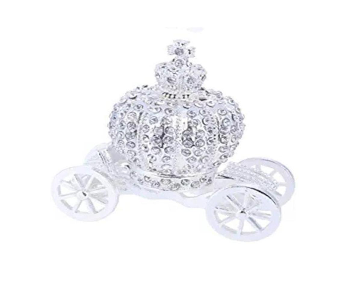 

Jewelry Pouches Bags Crown Carriage Box Crystal Jeweled Storage Necklace Furnishings Collectible Gifts8803491