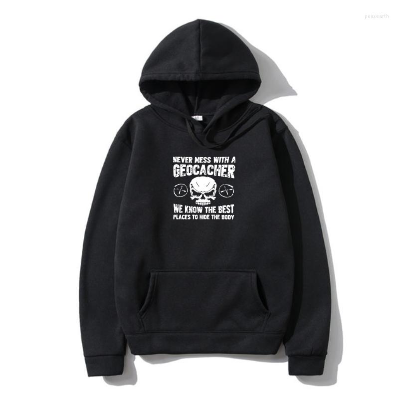 

Men's Hoodies Cotton Warm Custom Printed Men Outerwear Geocaching Women, Black