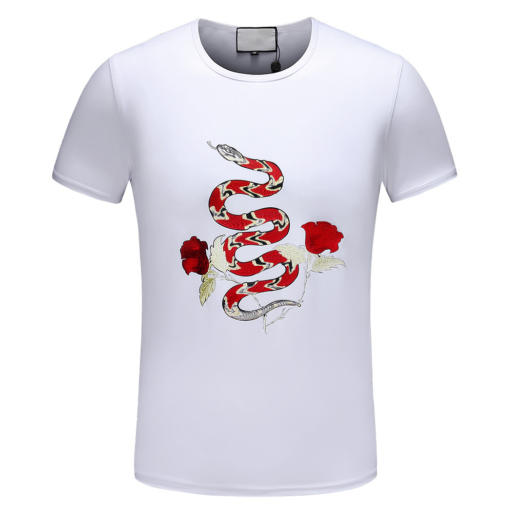 

Men's T-shirt short sleeve top sports casual women's summer trend designer cotton letter casual clothing#027, Black