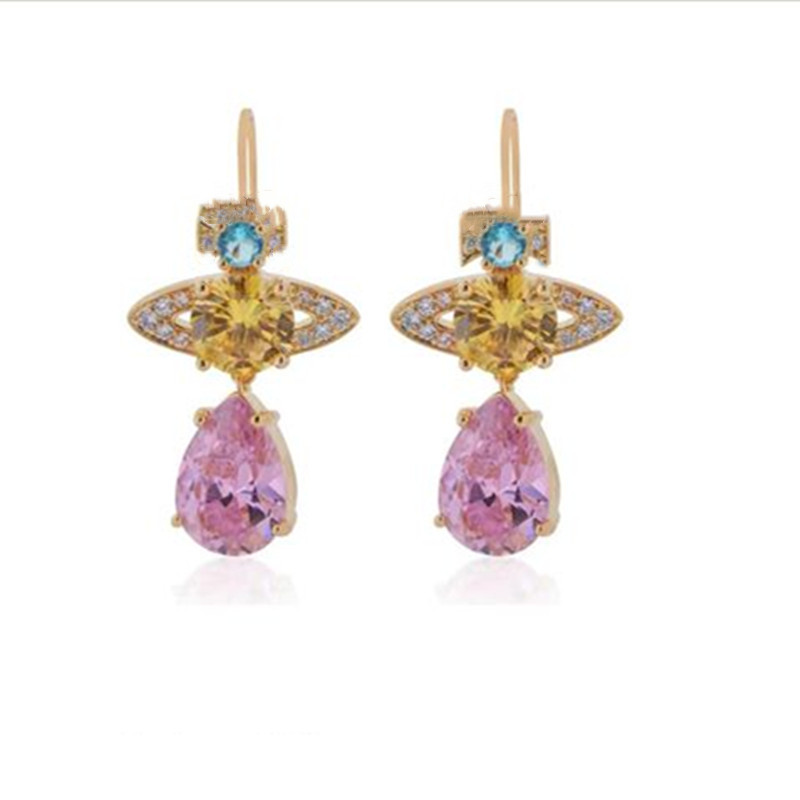 

Design Planet Large Zircon Full Diamond Earrings with Super Sparkling Water Drops Earrings for a Cool and Luxury Style, High Grade Earrings