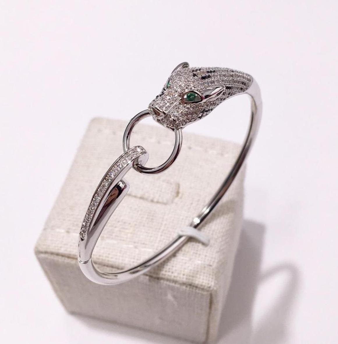 

whole leopard jewelry European and American style copper gold plated style ring leopard bracelet diamond bracelet jewelry 8524370