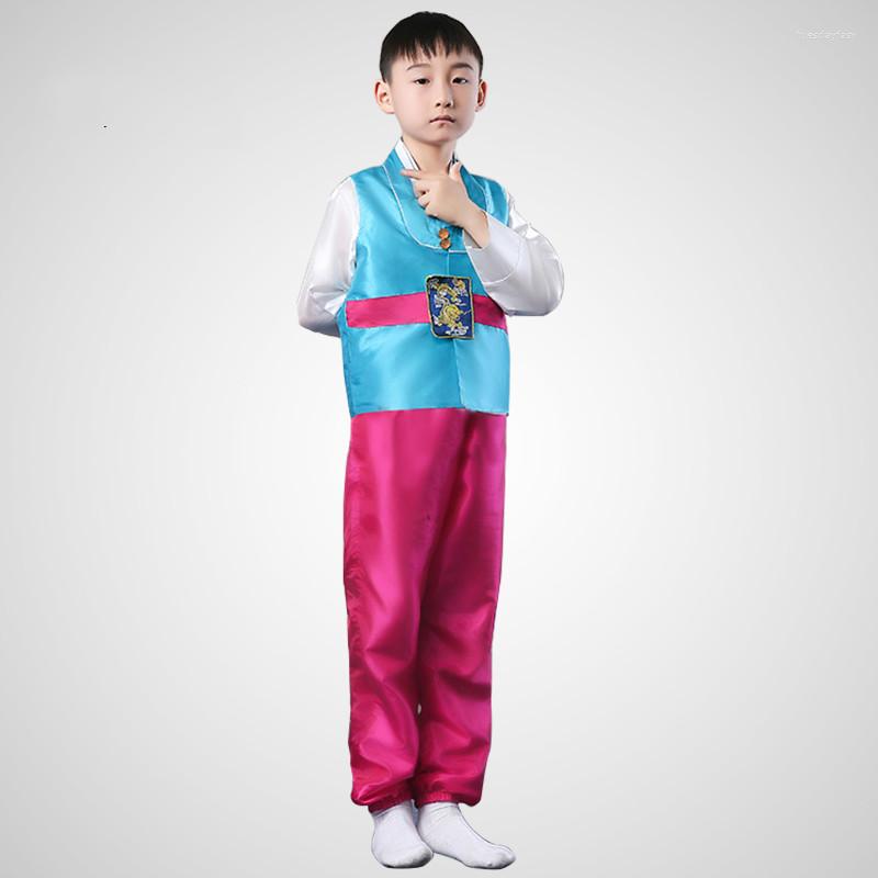 

Ethnic Clothing Children Korean National Costume Male Traditional Hanbok 3 PCS Kids Asian For Stage Performance 18