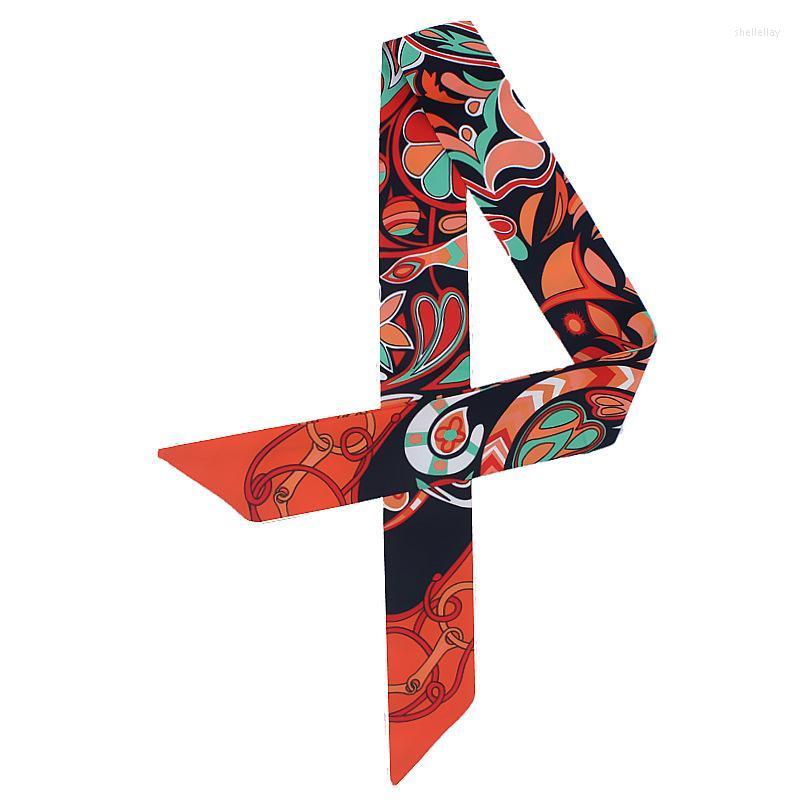 

Scarves Fashion Scarf Floral Chain Print Tie Women Silk Headband Neck Brand Handle Bag Ribbons Small Long ScarvesScarves Shel22