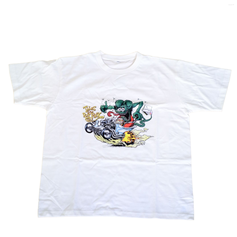 

Men' T Shirts T-shirts Camisetas Mens Rat Fink RF Mouse Y2k Clothes Chopper White Oversized Women Shirt For Men Sweatshirts Motorcycle