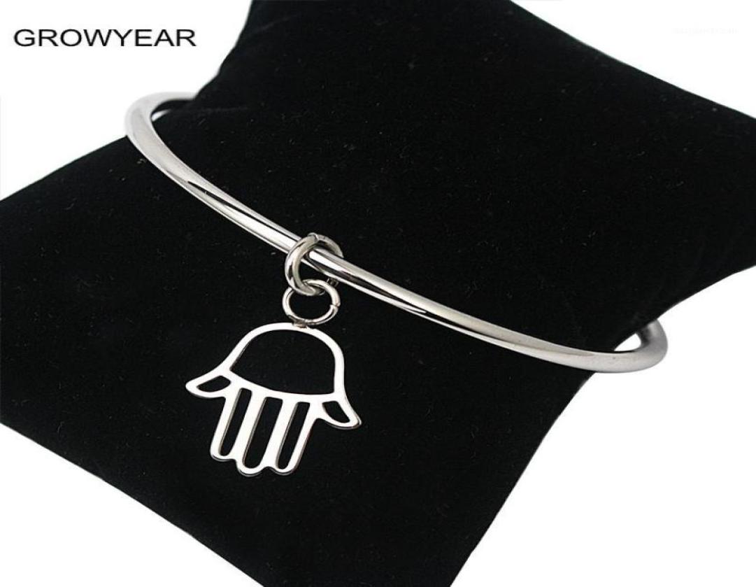 

Bangle Silver Color Hand Bracelet Women Charm Steel Fashion Jewelry Whole19549699