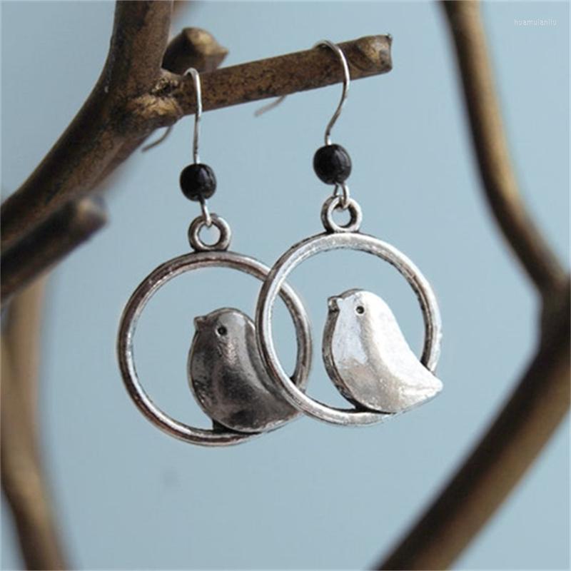 

Dangle Earrings Creative Retro Silver Color Resting Bird Lady Cute Niche Business Party Banquet Travel Wedding Anniversary Gift Jewelry