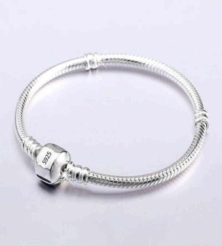 

Never Fade Silver 925 Chain Charm Bracelet with S925 Fit Diy Beads Charms Women Handmade Christmas Gift Original Jewelry5987268