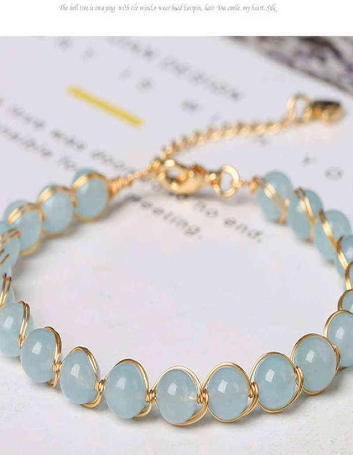 

2022 New Natural Stone Beads Bracelet Bangle Women Handmade Lucky Friendship Couple Charm Jewelry3745947