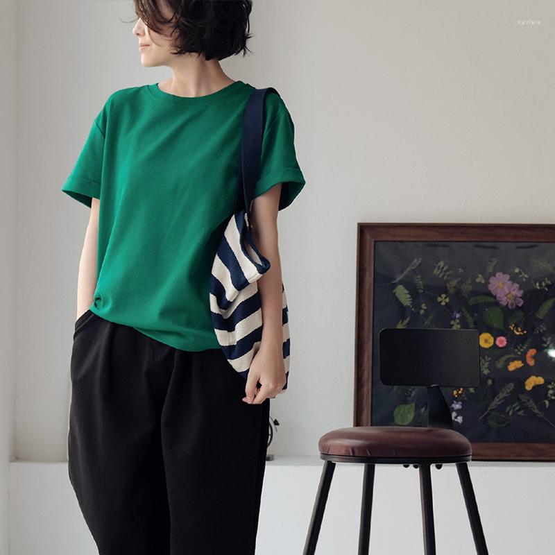 

Women's T Shirts MICOCO T8076C Korean Version Of Simple Small Bear Skin Brand Slimming Everything Match Crew Neck Short Sleeve T-shirt Women, Green
