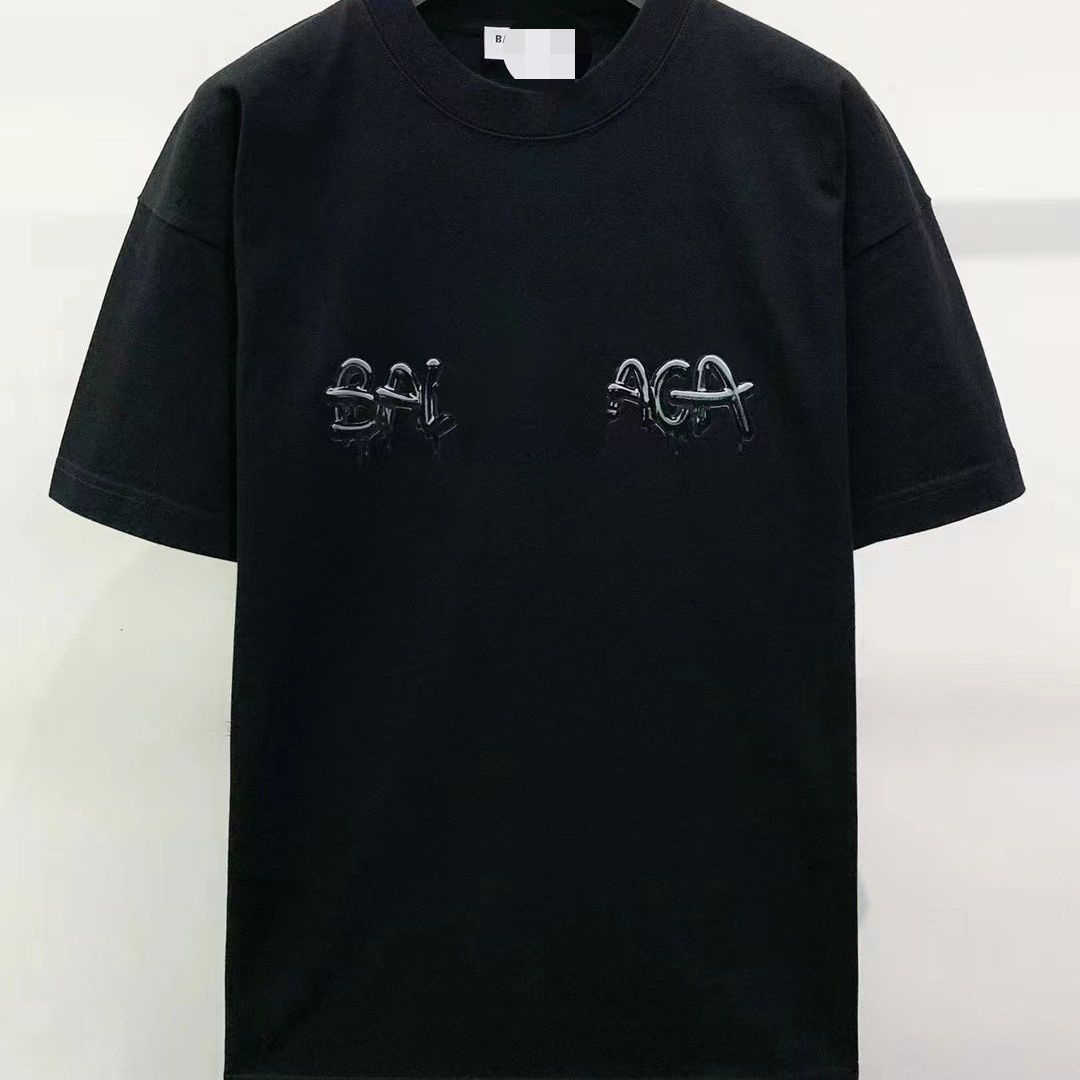 

Designer Balanciagas T Shirt Designer Luxury Spring And Summer Balancaigas Letter Printed Mens Womens Couple Loose Short Sleeve Top Various Black