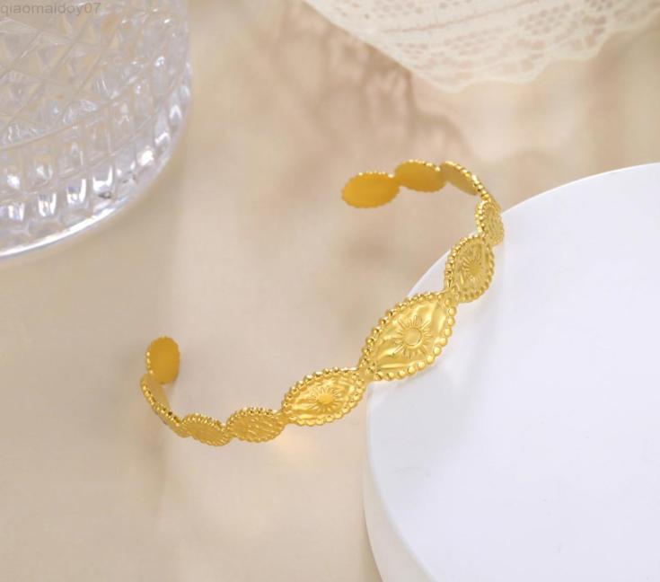 

Skyrim Bohemian Sun Cuff Bracelet For Women Stainless Steel Gold Color Adjustable Bangle 2022 New Trendy Jewelry Gift For Lover L28586513