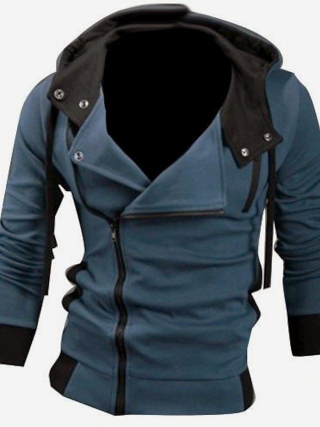 

Men's Hoodies & Sweatshirts Slim Fit Long Sleeve Hooded Jacket Grey, Blue