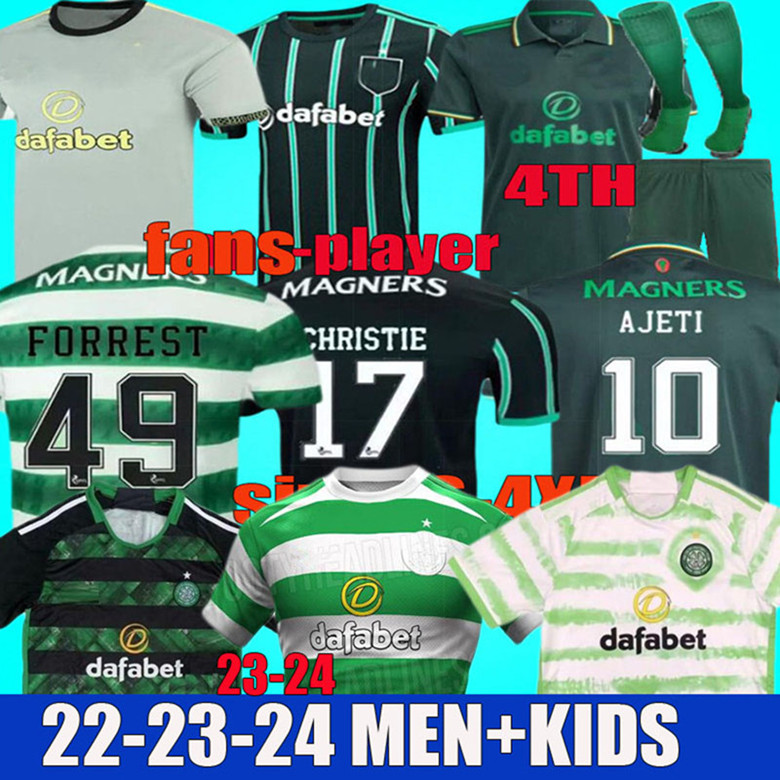 

22 23 24 CeltIc fans Player soccer jersey men youth Kids kits 2023 2024 KYOGO JOTA AJETI home Fourth ABADA MCGREGOR TURNBULL STARFELT CARTER-VICKERS football shirts, 23-24 away