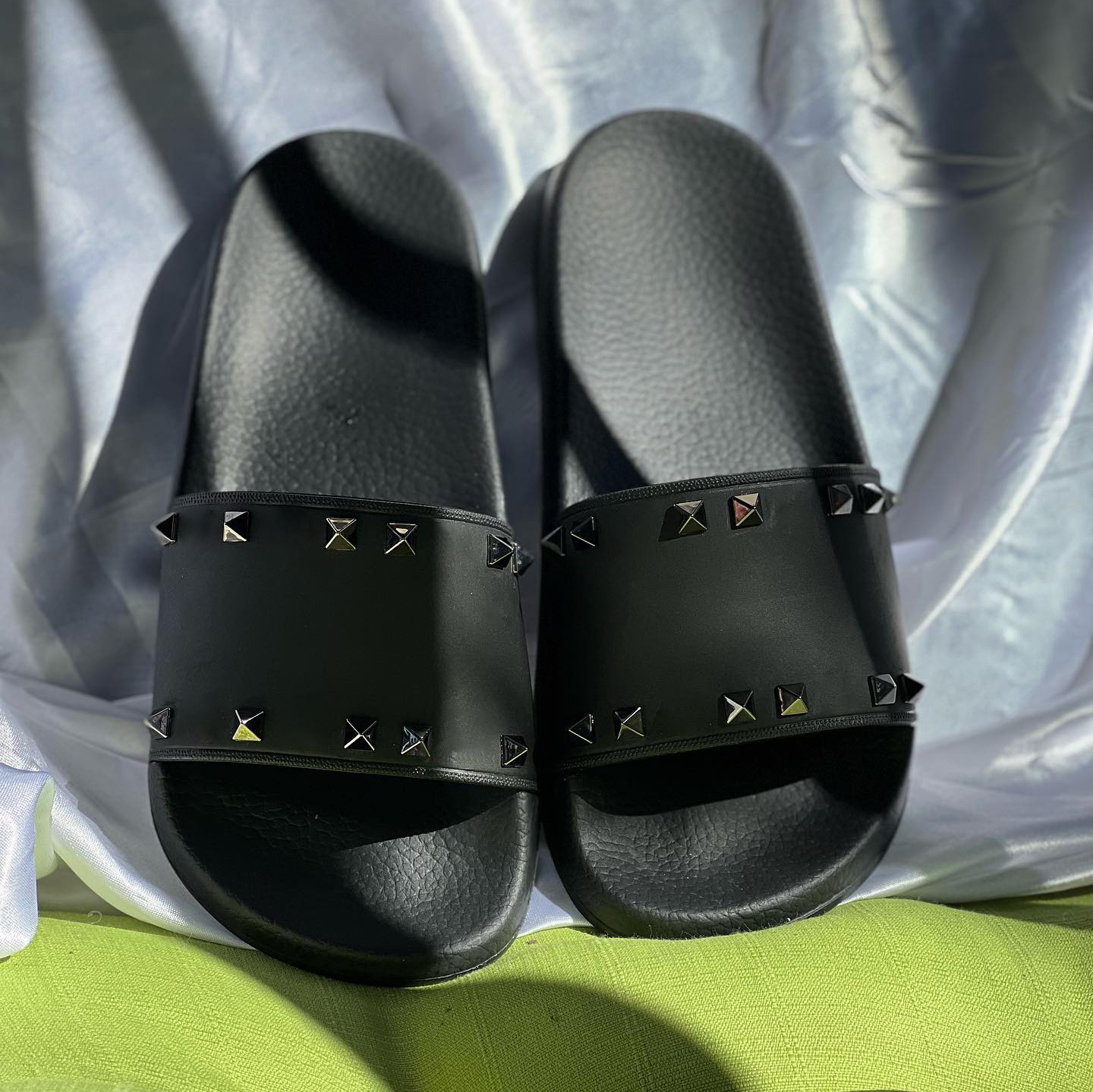 

rubber woman designer man slider canvas shoe flat platform luxury mule sandal rubber pool slide comfort flat slipper pool outside with box, #6