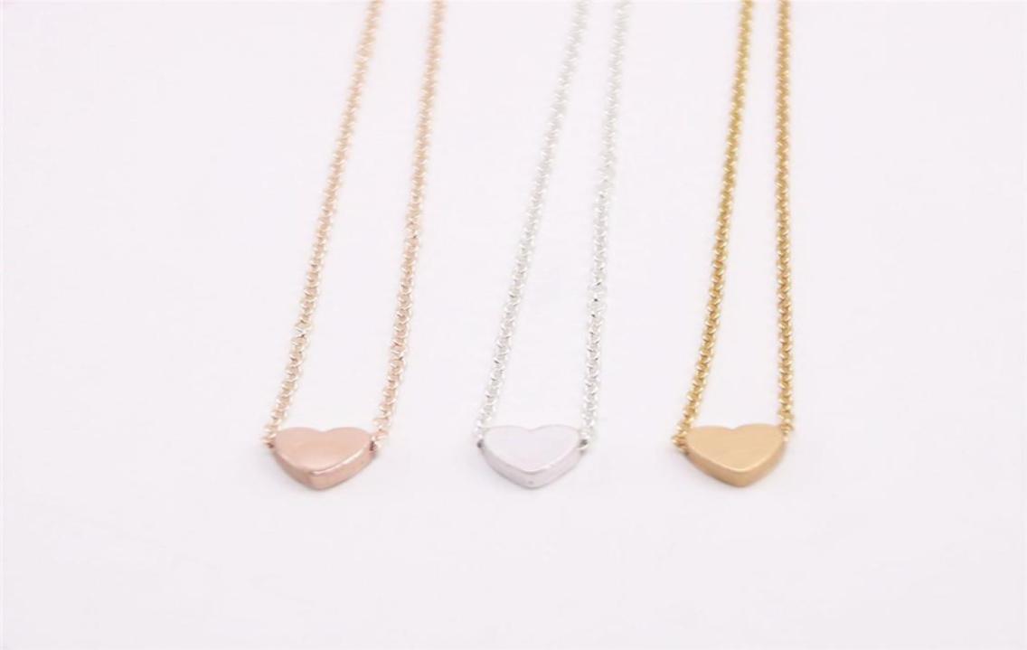 

18K Gold Silver Plated Pendant necklace Flat bottom solid love necklace the gift to women1593856