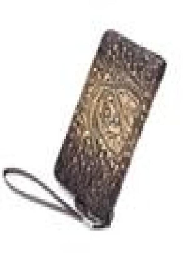 

Fashion Genuine Leather Women Long Female High Quality Zipper Wallet Money Clips Men Skull Head Cards Purse With Strap1379944