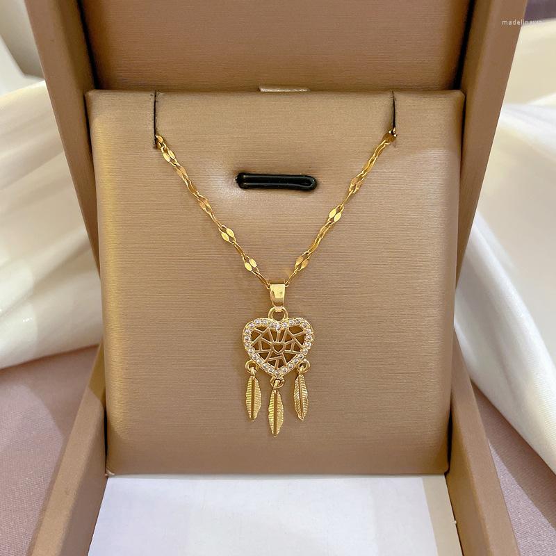 

Chains Stainless Steel Chain Purple Gold Color Gem Catcher Necklace Exaggerated Personality Network Red Clavicle