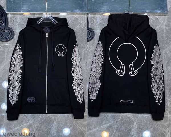 

Mens Zipper Hoodies Classic Designer Horseshoe Sanskrit Cross Print Pullover Heart Hooded Sweatshirts Sweater Luxury Woman Jackts Fate 7NU6