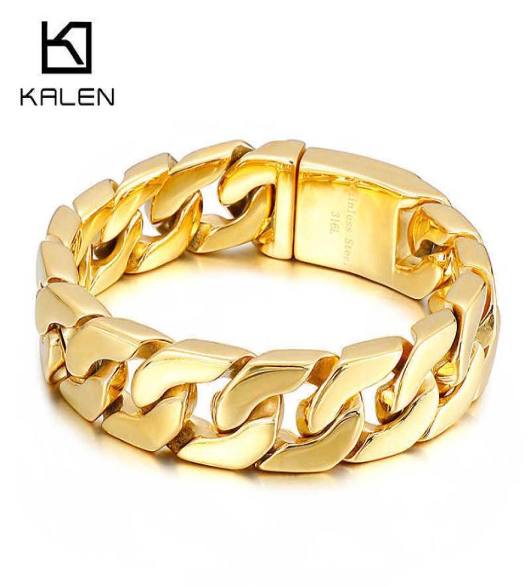 

Wedding Jewelry Bangle Men039s Jewelry Popular Fashion Electroplating 18k Gold Titanium Steel Hip Hop Style Bracelet Accsori Va5402054