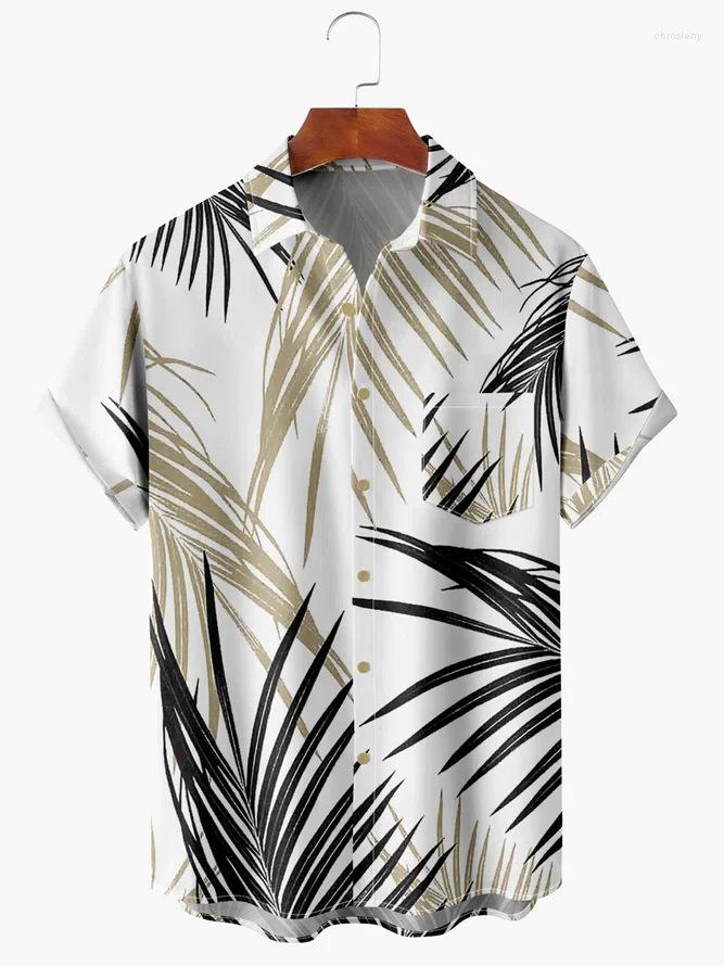 

Men's Casual Shirts 2023 Summer Fashion Digital Printing Short Sleeve Men's