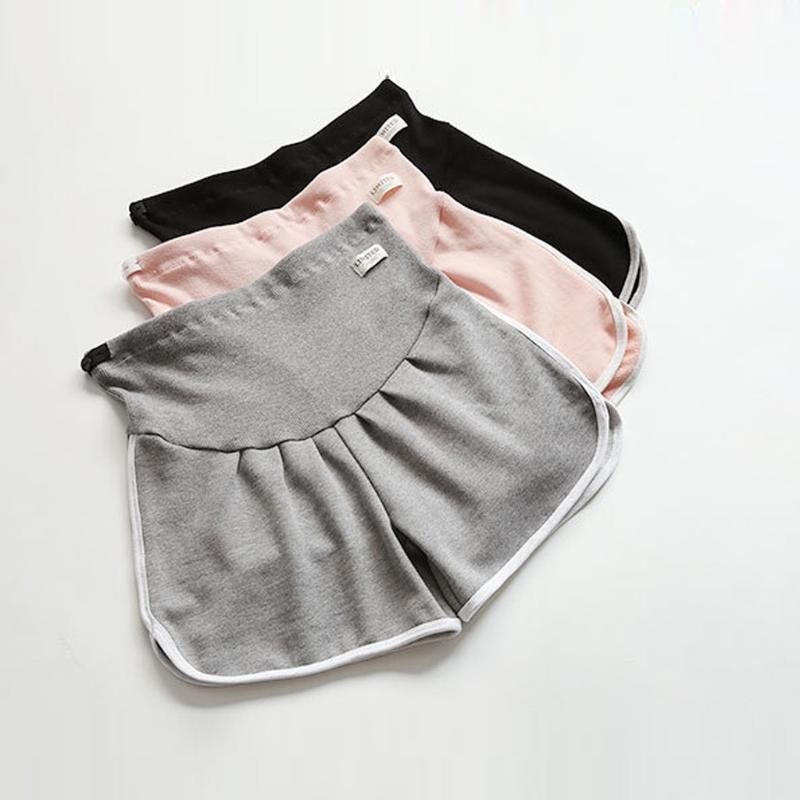 

Maternity Bottoms Cotton Loose Recreational Sports Shorts Pregnant Women Stomach Lift Casual Mujer, Black