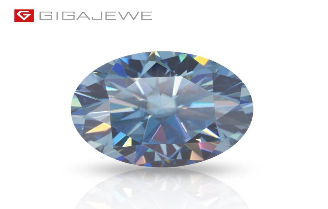 

GIGAJEWE Blue Color Round cut VVS1 moissanite diamond 39mm for jewelry making8268593