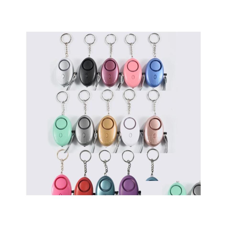 

Alarm Systems 130Db Egg Shape Self Defense Girl Women Security Protect Alert Personal Safety Scream Loud Keychain Alarms Drop Delive Dhyge
