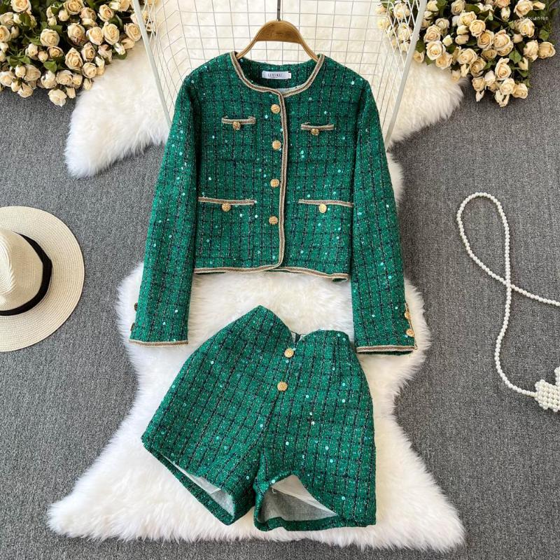 

Men's Sweaters Fashion Suit Autumn Winter 2023 Short Jacket Female Two-piece Sets High Waist Hip Skirt Sexy Womens Clothing Casual Korean