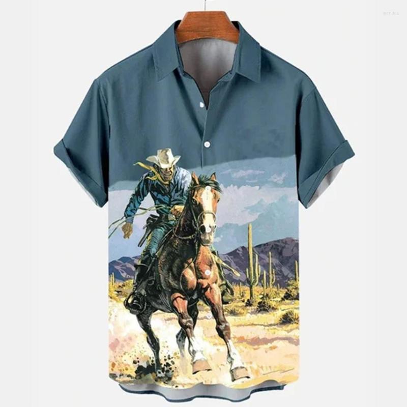 

Men' Casual Shirts Classic Fashion Summer Hawaiian Shirt Denim 3D Printed Men' Unisex Harajuku Street Leisure Sports Short Sleeve Top, Gold