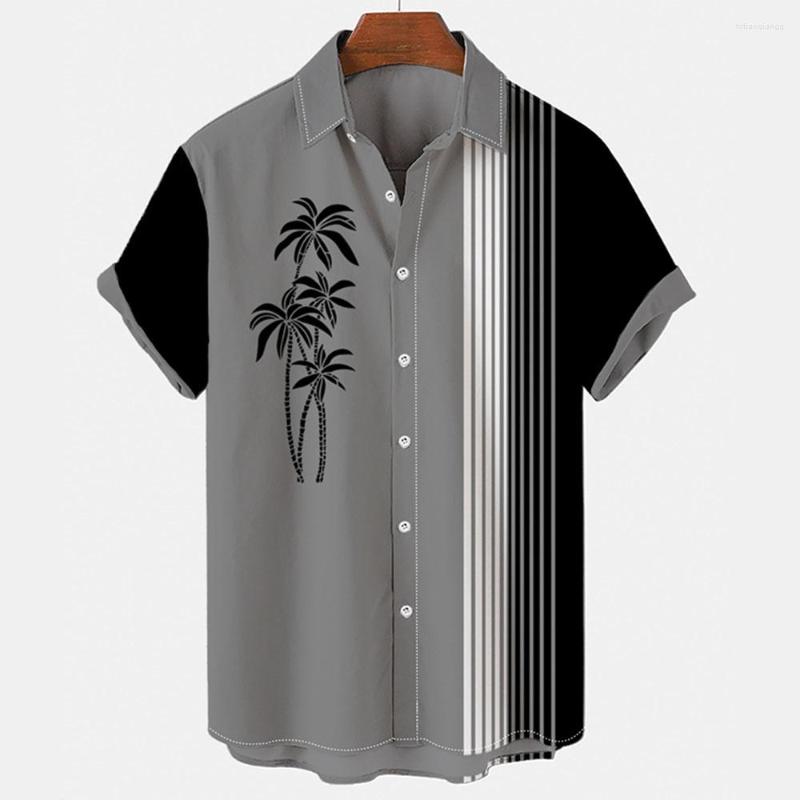 

Men's Casual Shirts Coconut Beach Lapel Luxury Shirt Men's 3D Printed Short Skirt Loose And Breathable Sleeve Harajuku Vintage Top, C01-jdcs04312
