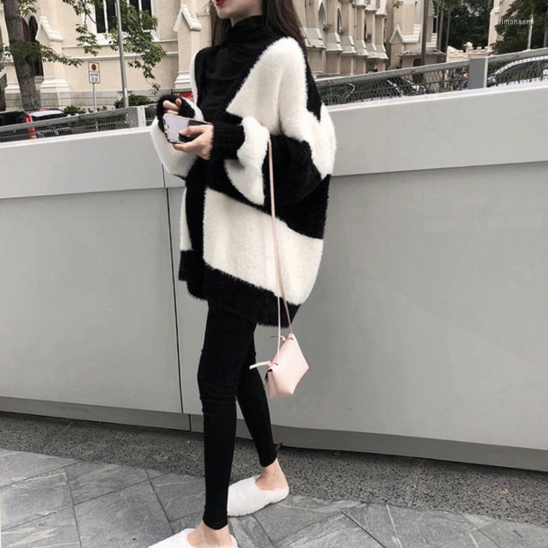 

Women' Knits 2023 Sweater Knitted Cardigan Jacket Spring And Autumn Loose Korean Version Of Large Size Clothing, White
