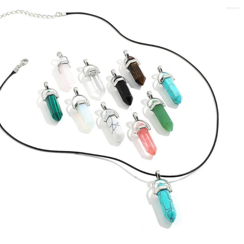 

Pendant Necklaces VSnow Fantasy Multiple Hexagonal Column Geometric Necklace For Women Creative Metal Eye Texture Jewelry