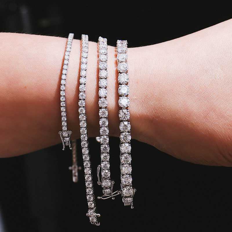 

Gra Certificate Fine Jewelry Hip Hop Custom Miami Tennis Bracelet Moissanite Diamonds Tennis Bracelet 10k Gold Necklace for Gift