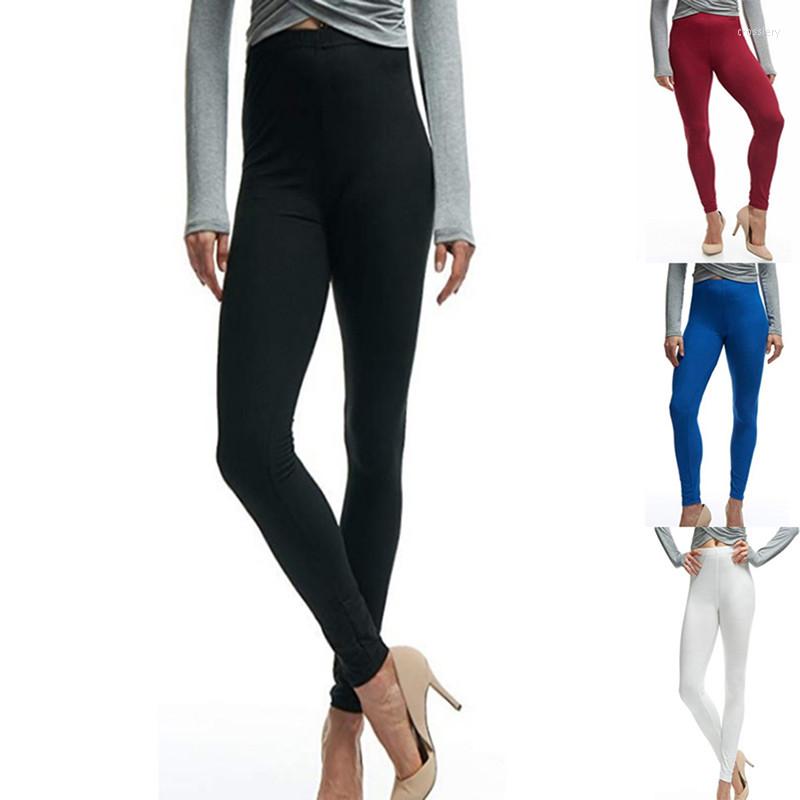 

Women's Leggings Fashion Workout Casual Solid Color Stretch Ankle Length Pants Slim Female Fitness High Waist Push Up Pencil, Royal blue