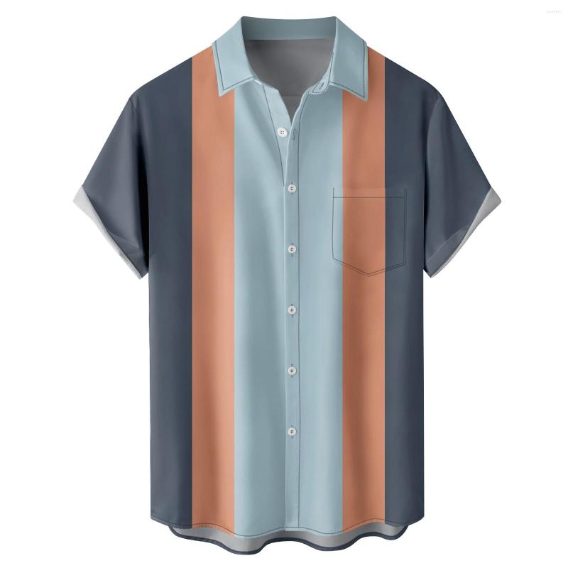 

Men' Casual Shirts Flower Short Sleeved Shirt Men' Summer Beach Style Relaxed Lazy, Blue