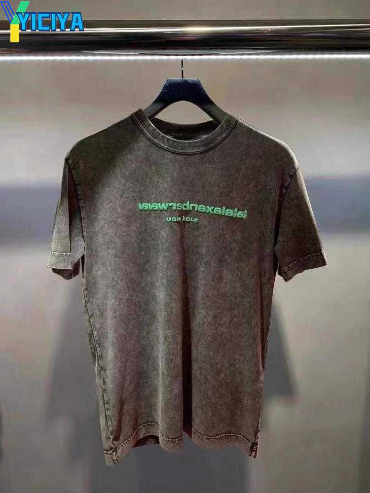 

YICIYA Women' T Shirts 2023ss Luxury Design Women' T-shirt Short-sleeved Printed Letters Round Neck Cotton Tops Y2k, White 1