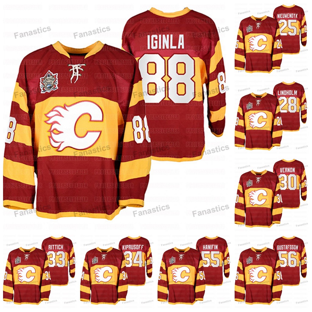 

2023 Flames Heritage Classic 2011 Warm-Up Calgary Al MacInnis Mark Giordano Lanny McDonald Mikael Backlund Jarome Iginla Johnny Gaudreau Theoren Fleury Custom, 2022-23 reverse retro womens s-2xl