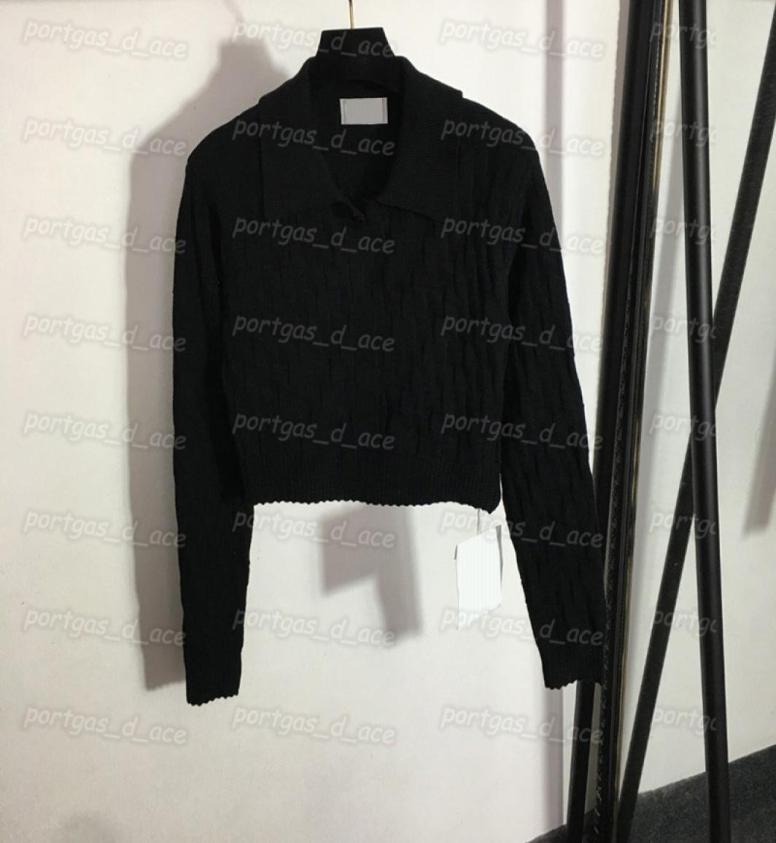 

Woven Jacquard Womens Sweater T Shirt Lapel Long Sleeve Knit Cardigan Autumn Spring Street Style Knit Tops9407879, Gold